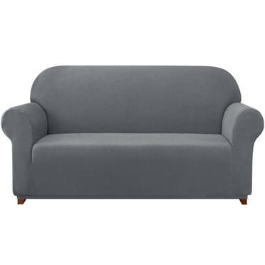 Subrtex Solid Print Polyester XL Sofa Slipcover, Light Gray