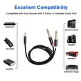 thumbnail image 2 of EIMELI 3.5 To 6.35 Audio Cable Good Contact Performance Easy To Apply Adapter Wire Aluminum Alloy Shell Strong Tensile Resistance 3M, 2 of 7