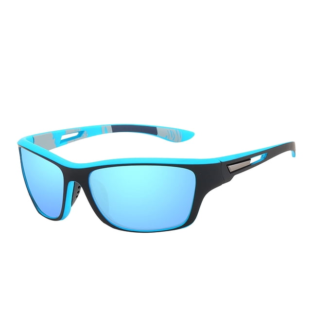 Gafas de sol deportivas polarizadas para pesca, para hombre y mujer, para conducir, ciclismo, camping, senderismo, gafas de sol azules