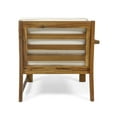 thumbnail image 4 of Faviola Ana Outdoor 3 Seater Acacia Wood Sofa Sectional with Cushions, Teak and Cream, 4 of 11
