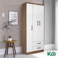 thumbnail image 2 of Ropero Closet Moderno 3 Puertas Blanco Y Cafe Recamara Hogar cafe 3 beige 3, 2 of 9