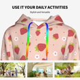 thumbnail image 4 of Daiia Strawberries Pattern Women's Fashion Hoodies & Sweatshirts with Kangaroo Pocket Hooded Sweatshirt with Eye-catching Drawstrings-XX-Large, 4 of 7