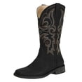 thumbnail image 1 of SheSole Women's Square Toe Cowgirl Cowboy Boots Western Female Black US 11, 1 of 7