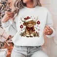thumbnail image 2 of Highland Cow Christmas Sweatshirt Christmas Highland Cow Sweater Cows Lover Santa Hat Shirts, 2 of 5