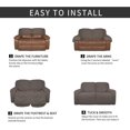 thumbnail image 6 of Easy-Going Stretch Loveseat Recliner Sofa Slipcover with Pocket Couch Cover for 2 Cushion Couch, Taupe (Loveseat not included), 6 of 8