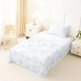 thumbnail image 5 of Erosebridal Girls Bowknot Gifts Twin Sheet Sets For Bowtie Lover,Blue Coquette Bowtie Bedding For Kids 3-Piece, 5 of 6