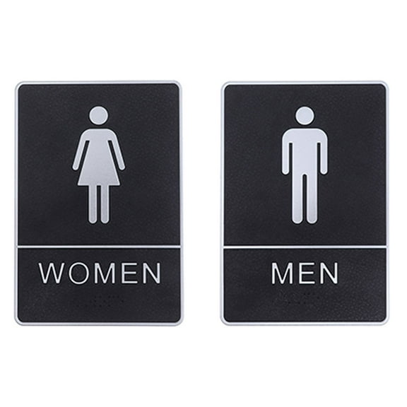 2 Pcs Off-road Cream Water Drop Pendant Toilet Sign Entrance Men and Women