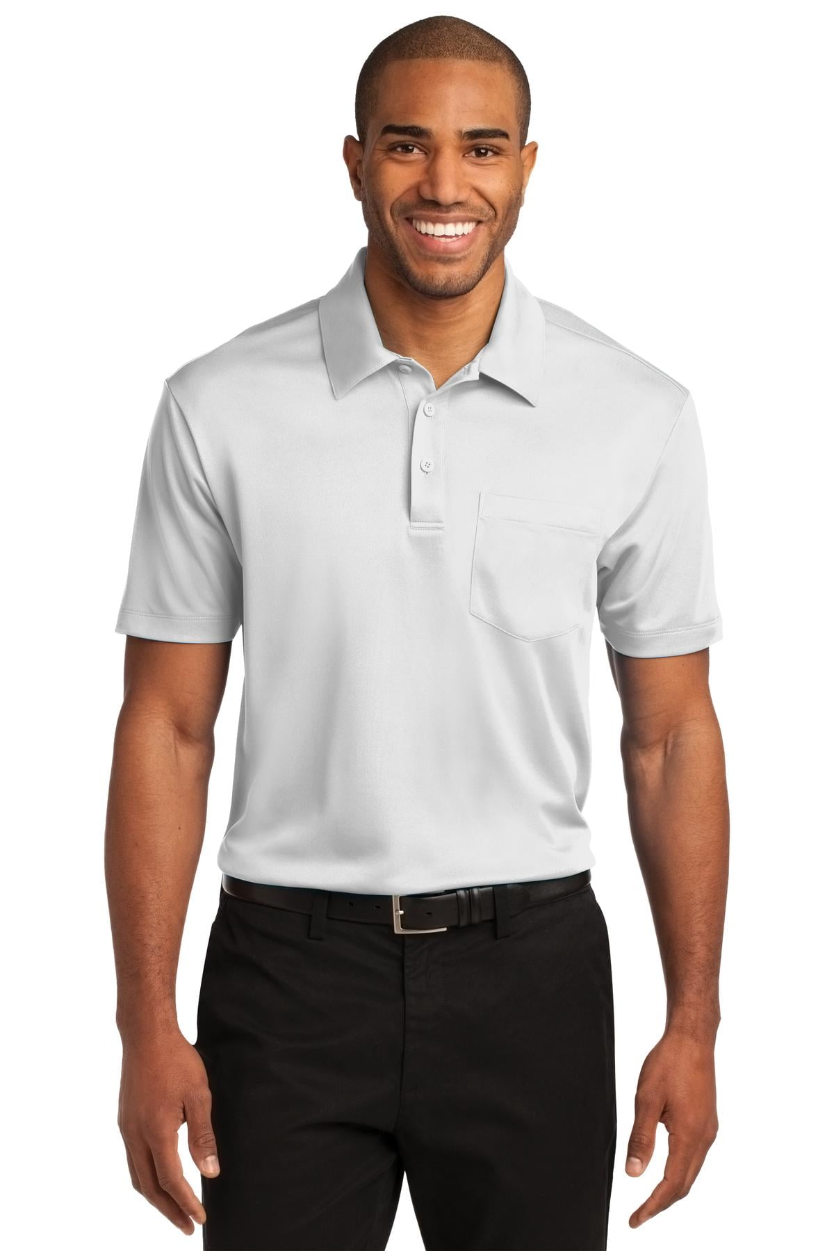 K500P Mens Port Authority Silk Touch Polo with Pocket 