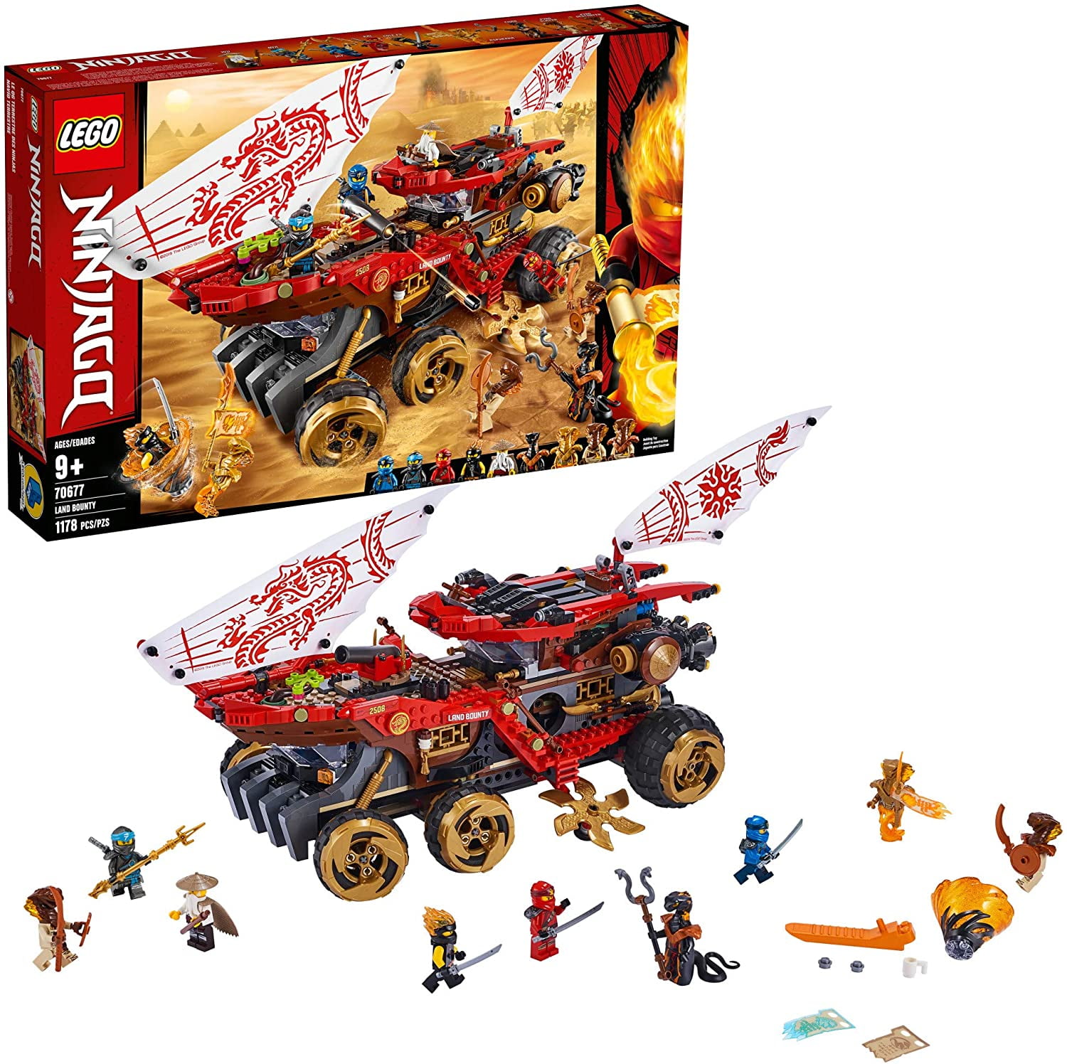 LEGO NINJAGO Land Bounty 70677 Toy Truck Building Set with LEGO NINJAGO Land Bounty 70677 Toy Truck Building Set with