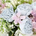 thumbnail image 4 of TaiddaHermosa y Elegante Flor de sujeción de simulación, Ramo Artificial, Exquisito para el Compromiso de decoración de Bodas Light Blue bouquet de Higoodz Decoración hogareña, 4 of 7