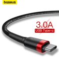 thumbnail image 2 of Cable USB tipo C Baseus para Samsung S10 S9, Cable de carga rápida 3,0, Cable USB C de carga rápida para Huawei P30 Xiaomi, Cable cargador de USB-C Dengxun unisex, 2 of 2