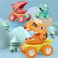 thumbnail image 4 of Vogacara 2 uds. De dinosaurio de juguete para niños, juguete de presión para niños, coche de juguete Push and Go, regalo para niños y niñas (Color de Juguetes No. 4 Vogacara FN007739-04, 4 of 6