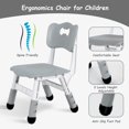 thumbnail image 3 of Arlopu Kids Table and 4 Chair Set, Height Adjustable Toddler Table and Chair Set, Non-Slip Legs, Graffiti Desktop, Large Children Activity Table, Reading Daycare Classroom Home (Grey), 3 of 7
