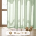 thumbnail image 4 of SHILIU-Non See Through Sage Green Privacy Sheer Curtains 52 X 54 Inches Long 2 Panels Set, Fish Bone Pattern Semi Light Filtering Window Drapes for Bedroom, Living Room, 4 of 4