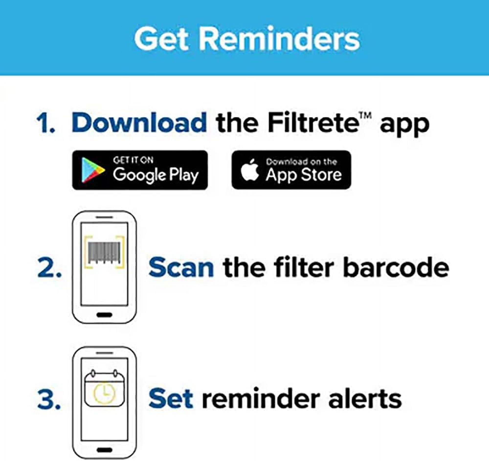 Filtrete 14x25x1 Air Filter, 3M MERV 5 HVAC AC Furnace Filter Replacement, 6-Pack (Actual Size 13.81x24.81x0.88 in)