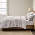 thumbnail image 5 of Cotton Tencel Duvet Cover Set Frost Gray Queen (90" X 90") with 2 Shams, 5 of 9