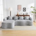 thumbnail image 6 of L-Shaped Modular Sofa with Wide Armrests - Deep Seat, Raised Backrest, 4 Free Pillows, Breathable Fabric, High-Density Foam, 6 of 21