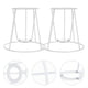 thumbnail image 2 of 4 piezas de marco de pantalla de lámpara, soporte de pantalla de hierro, estantes de pantalla de lámpara de mesa DIY, 2 of 5