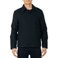thumbnail image 2 of Alpine Swiss Grant Mens Wool Blend Jacket Classic Zip Up Coat Business Casual Hip Length Classic Collar Jacket BLK XL, 2 of 7