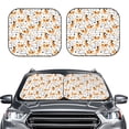 thumbnail image 6 of Lsque Cute Dog 2 PCS Windshield Sun Shade | CarFoldable Window Covers | Car Accessories Reflect UV for Universal Cars SUV Truck | Large, 6 of 7