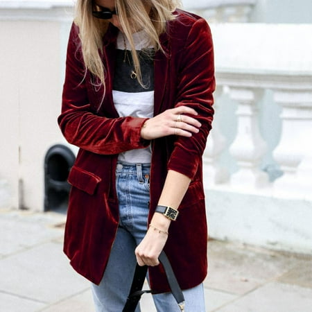 

CAICJ98 Scrub Jackets For Women Womens Classic Draped Kimono Cardigans Long Sleeve Open Front Casual Knit Cardigan Sweaters Coat Soft Outwear Red XL