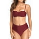 thumbnail image 1 of Traje de baño de mujer de 2 piezas de bikini cómodo de cintura alta de color sólido estilo playa OAVQHLG3B Store lin121212, 1 of 4