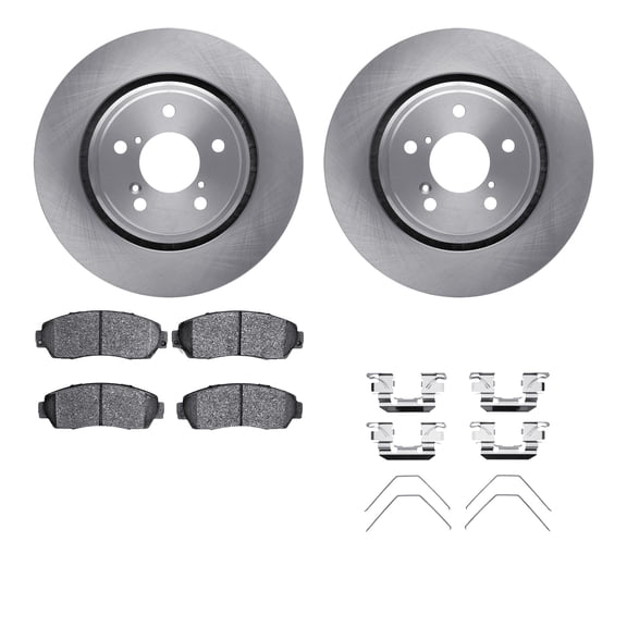 Dynamic Friction Company Front Brake Rotors with 5000 Advanced Brake Pads includes Hardware 6512-59441