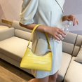 thumbnail image 1 of Bolso 5 uds. De de mano de PU de cocodrilo a la moda para mujer, de hombro sólido (amarillo), 1 of 6