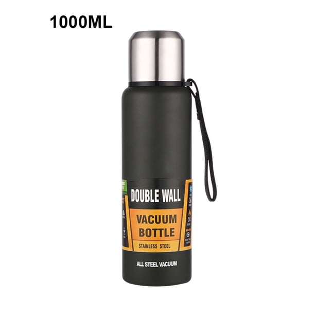 Taza de vacío 304, acero inoxidable, aislamiento, botella de agua, frasco, taza térmica portátil para deportes, verde, 1000 ml sidaley HA006362-11
