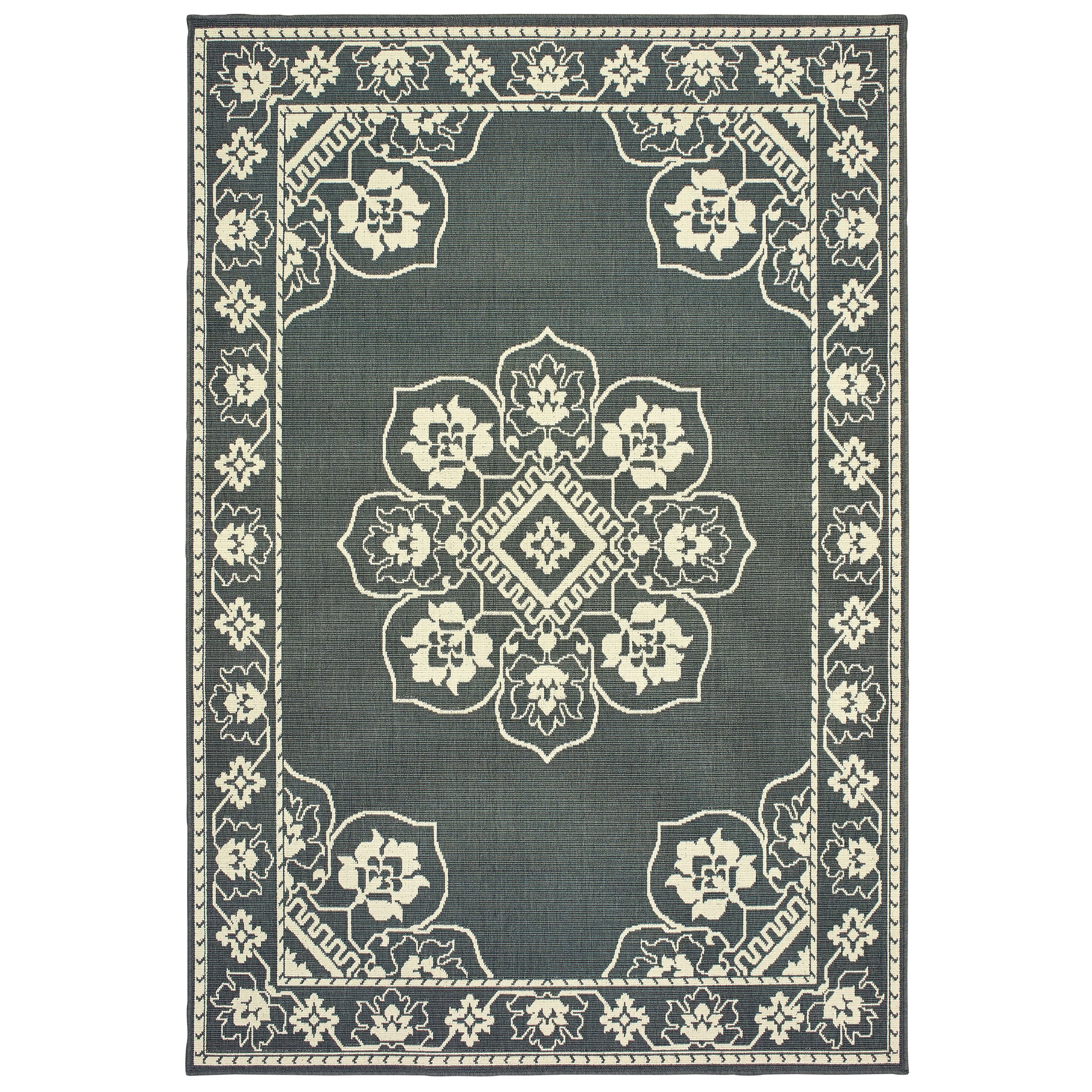 Oriental Weavers of America Branwyn Oriental Indoor/Outdoor Polypropylene Rug, Grey