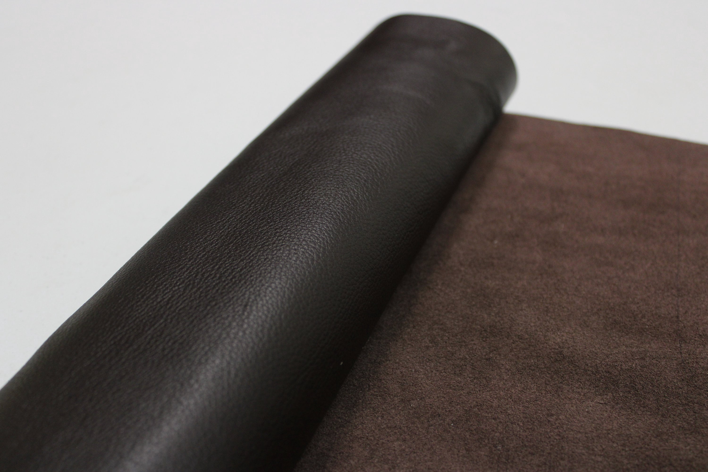 Chocolate Brown Leather- Upholstery Cowhide leather/ 2.5 oz - 3 oz (1.0 to 1.2mm) - Soft leather for crafts projects