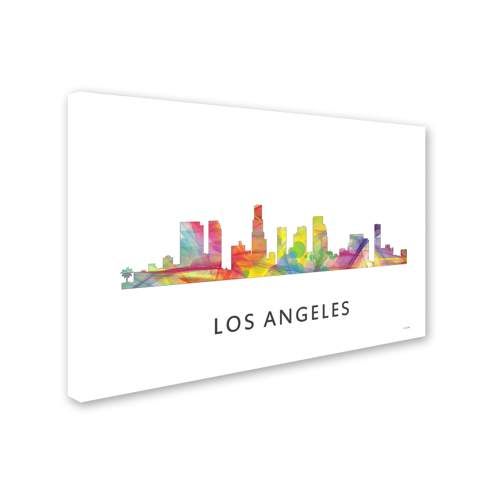 Trademark Fine Art 'Los Angeles California Skyline WB-1' Canvas Art by Marlene Watson