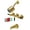 Brushed Brass, variant on Kingston Brass KBX8132DKL Kaiser Three-Handle Tub and Shower Faucet, Polished Brass