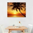 thumbnail image 2 of COMIO  Wall Art Canvas Print Coconut Tree Sea View, Modern Wall Art Gift Frame Bathroom Home Kitchen Office Decoration, 2 of 4