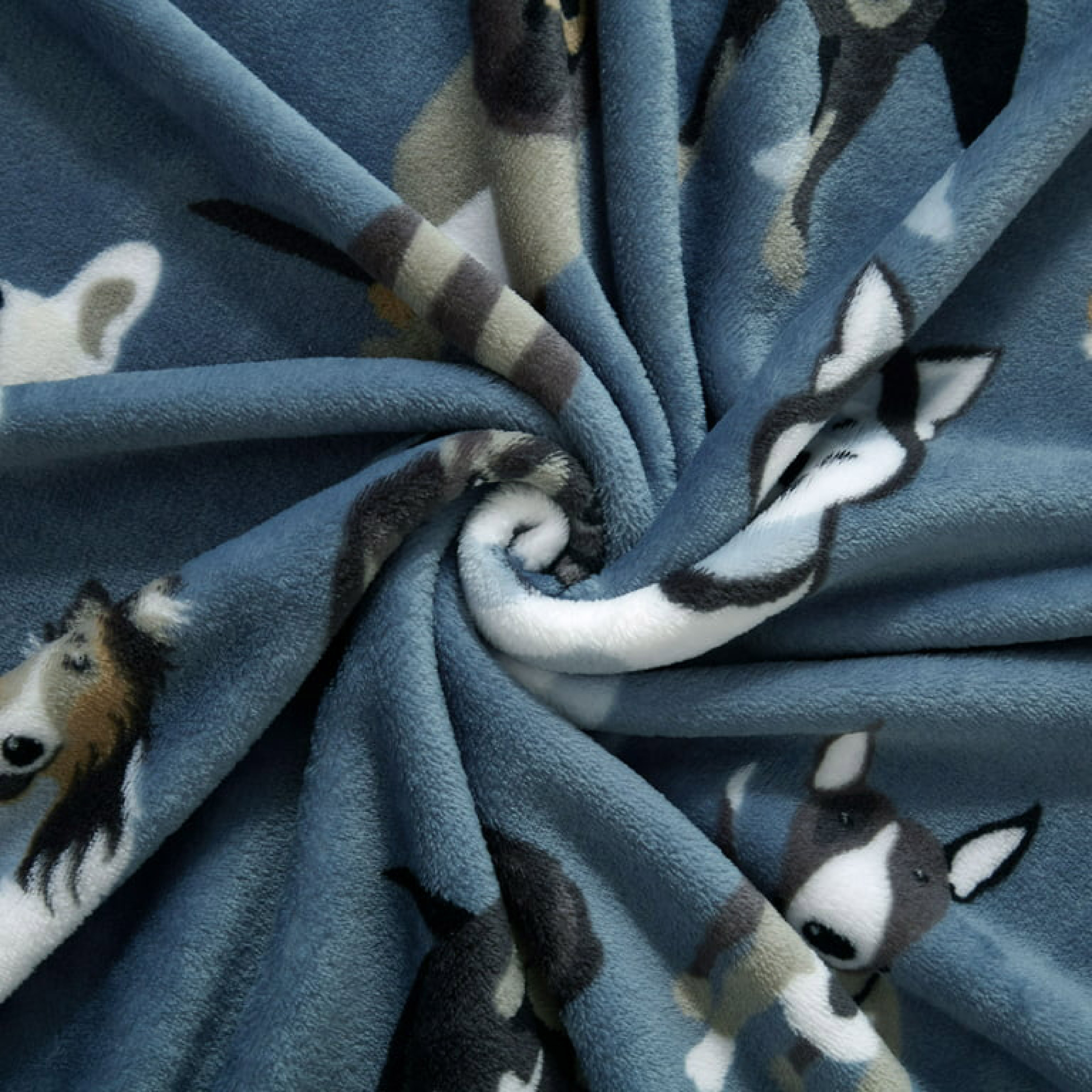 Mainstays Blue Dogs Plush Throw Blanket 50" x 60" - image 5 of 6