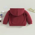 thumbnail image 4 of Bébé Garçon Filles Noël Sweatshirts à Capuche à Manches Longues Lettre Soleil Imprimé Pull Tops, 4 of 7