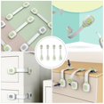 thumbnail image 3 of CHUANK 4 Pcs Drawer Baby Refrigerator Door Lock Combination Room Latch Without Drilling Freezer Straps Abs, 3 of 6