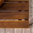 thumbnail image 4 of Walker Edison Slatted Solid Acacia Wood Outdoor Coffee Table in Dark Brown, 4 of 6