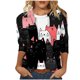 thumbnail image 2 of Karight Women Tops Loose Fit Three Quarter Sleeve V Neck Shirts Y2K Cute Bunny Blouses Dressy Spring Aesthetic Clothes, 2 of 5