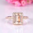 thumbnail image 5 of HeartsAndYou 2.2ct Natural Morganite Diamond Halo Ring 14k SOLID Rose Gold with Round Accent, 5 of 9