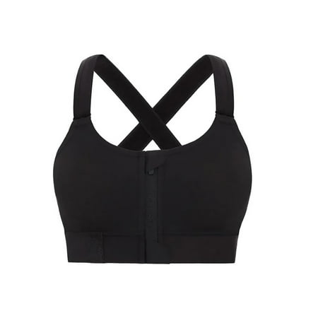 

Asdomo Women s Zip Front Closure Sports Bra - Seamless Wirefree Post Surgery Zipper Padded Racerback Workout Gym Yoga Bras