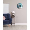 thumbnail image 3 of Wall Clock 10 Inch Teal Gray Graffiti Block Round Silent Decorative Wall Clocks Battery Operated for Living Room Bedroom Kitchen Classroom Decor, Modern Abstract Texture Art,Small, 3 of 7