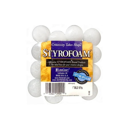 16pc pkg floracraft styrofoam ball