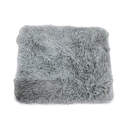 SUSUZI 5'x7' Fluffy Plush Area Rug, Soft Shaggy Carpet for Living Room Bedroom Home Decor, Gray
