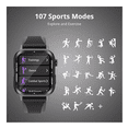 thumbnail image 3 of Reloj Inteligente Deportivo Malubero Smartwatch Rectangulo Negro, 3 of 5