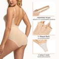 thumbnail image 4 of KIWI RATA Women's Plus Size Low Back Shapewear Bodysuit for Women Tummy Control Body Shaper Spaghetti Strap Camisole, 4 of 6