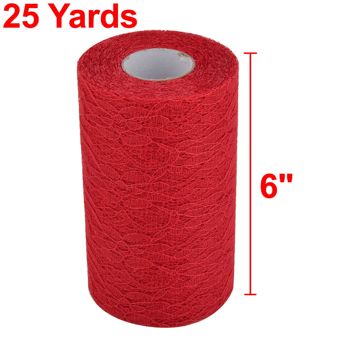 VILLCASE 3pcs Roll red Tulle Ribbon Wedding Tulle Craft and Party 54 40  Yards Fabric Tulle Wide Ribbon for Gift Wrapping Tulle 6 inch 25 Yard  Tissue