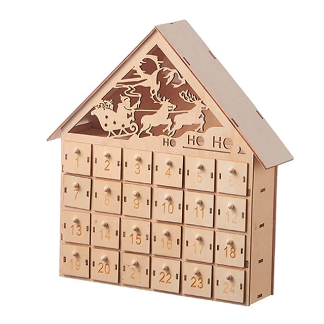 24 Day Advent Calendar Decorated 24 Days Countdowns for Coffee Table Holiday