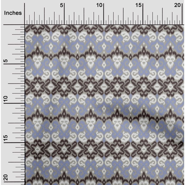 oneOone Georgette Viscose Fabric Swirl Ikat Printed Craft Fabric BTY 42 Inch Wide