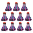 thumbnail image 2 of 11/12x Badminton Ball High Speed Great Stability Shuttlecock Sports Training Colorful Feather, 2 of 8